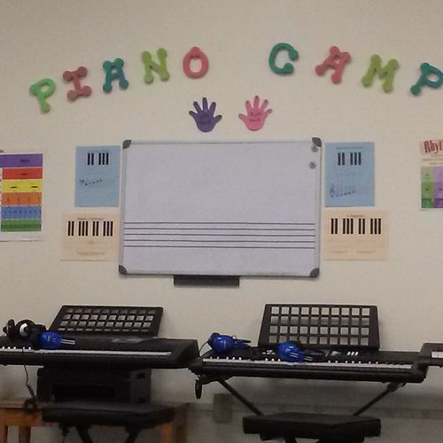 Piano Camp classroom.