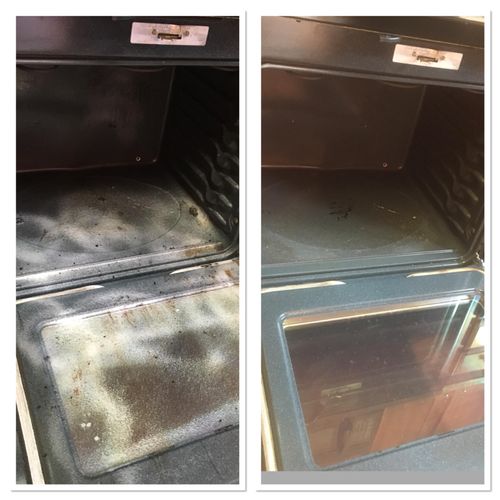 Before and after a deep clean 