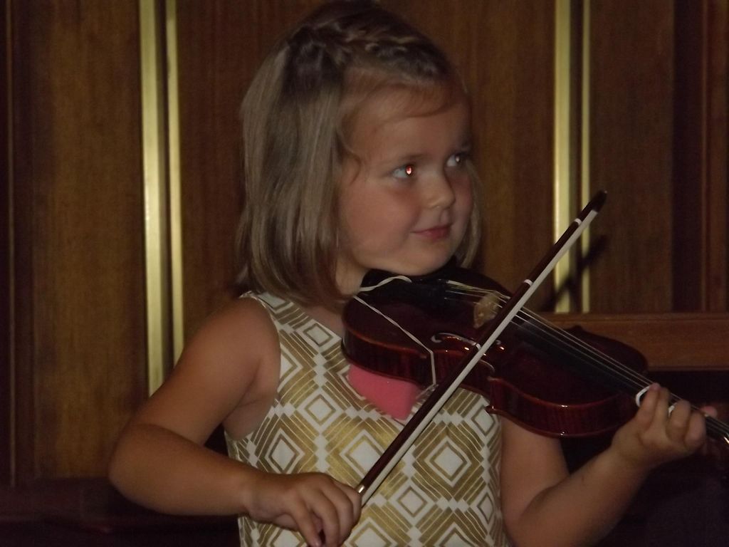 Claire showing off her beautiful bow hold.