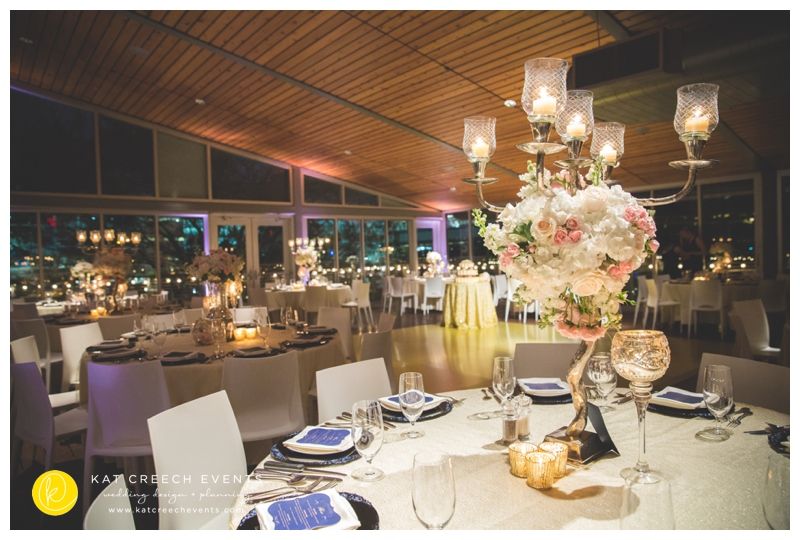 classic gold and navy wedding design with ivory an