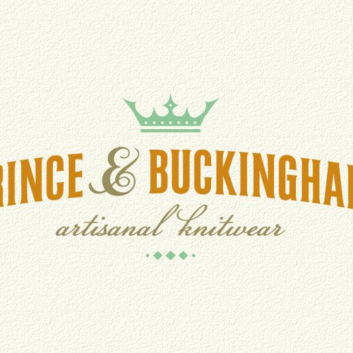 Prince and Buckingham logo. Artisanal knitwear com