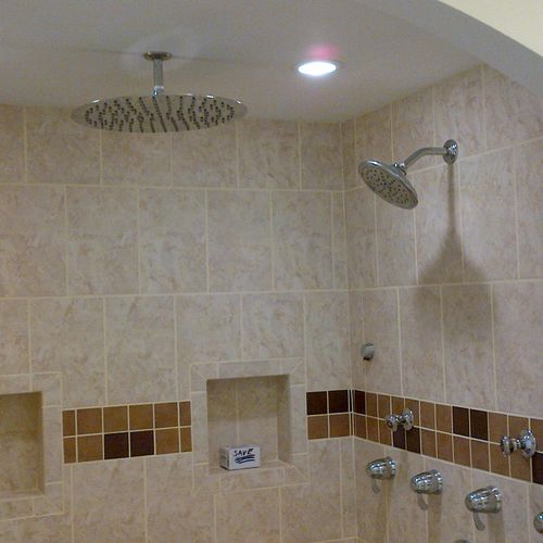 Bathroom remodel.  Wedi system shower.  Very nice.
