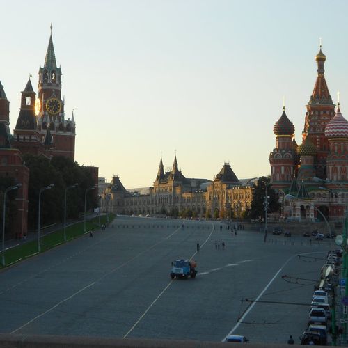 Red Square at sunset.