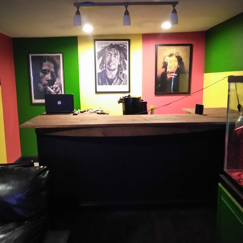 this is  the bar in my bob marley room at home 