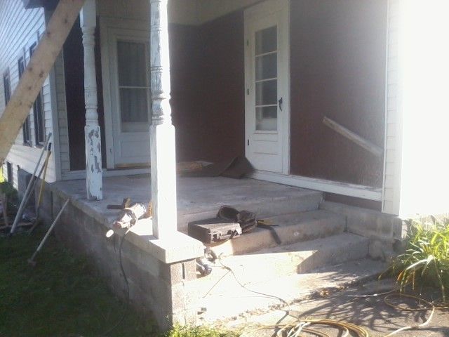 beginning of project remove existing porch (blue j