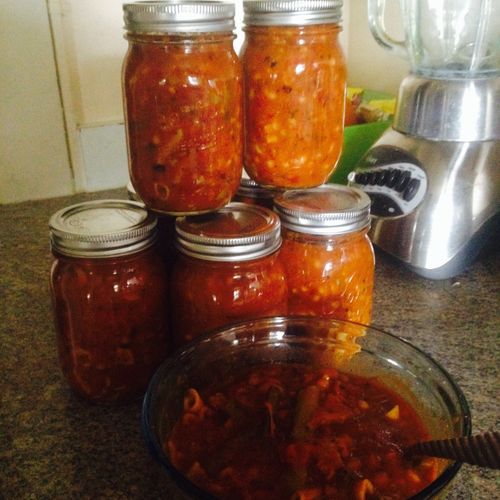 Canning Minestrone and Butternut squash soups