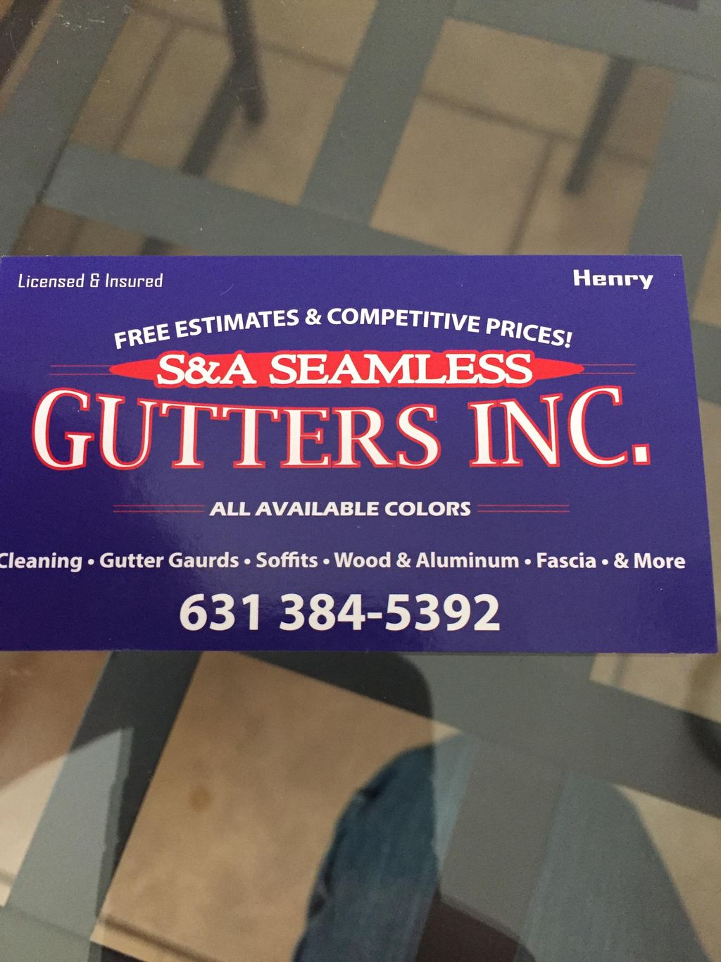 S&A Seamless Gutters Inc.