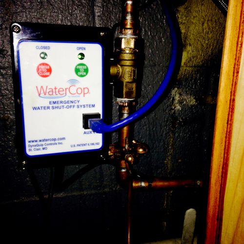 water cop automatic water shut off system. Flood P