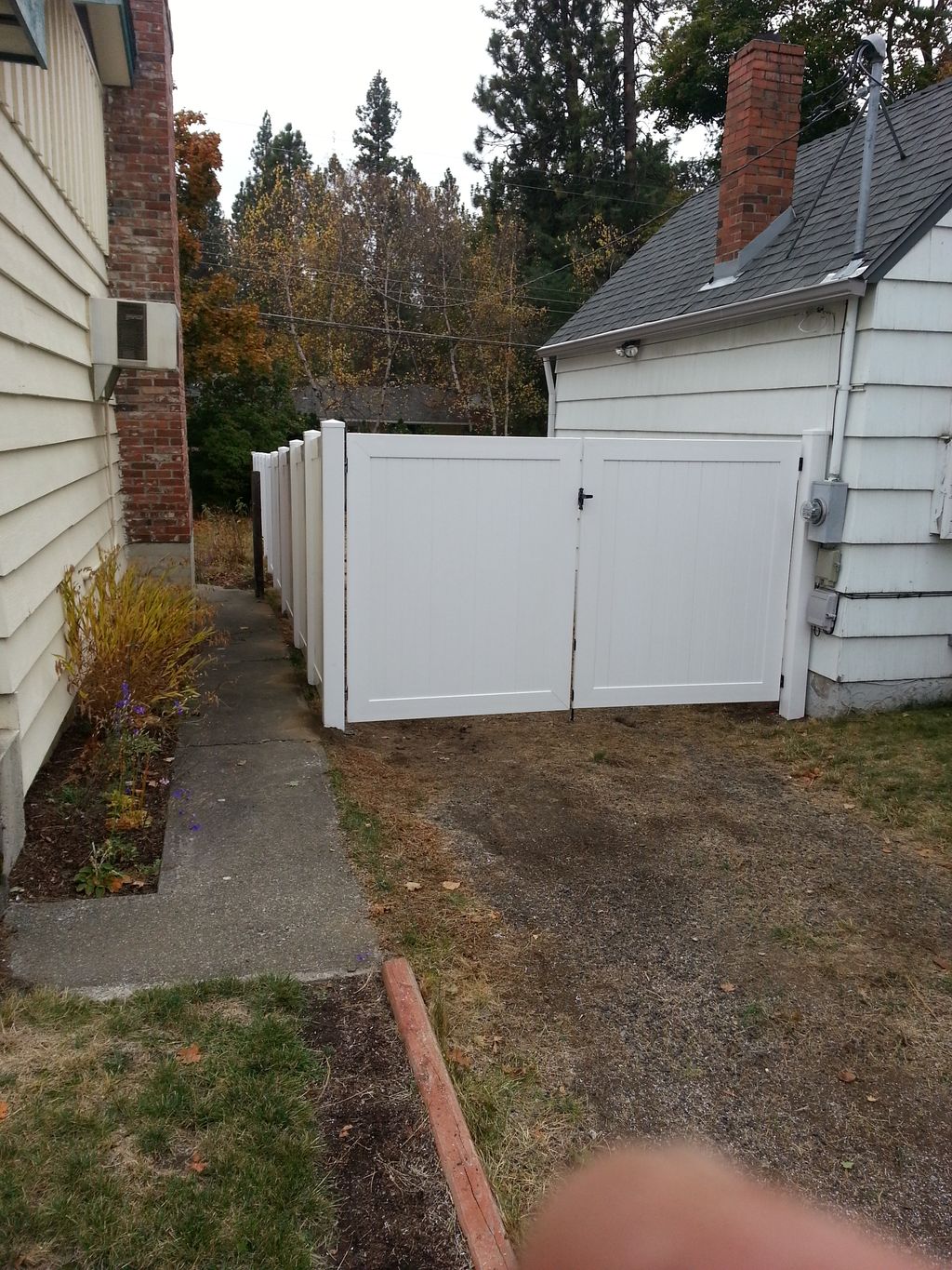 Removed the existing wood fence and installed a ne