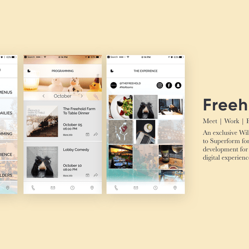 App design and development for Freehold - a premie