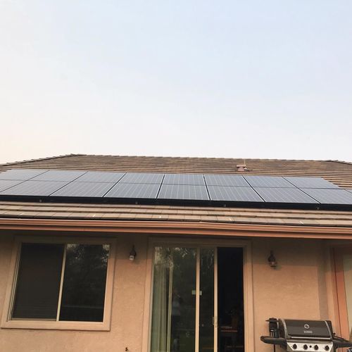 17 SunPower panels in Ione. This client purchased 