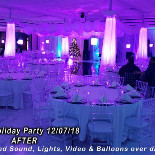 Large events with decor and lighting