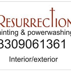 Resurrection painting and power-washing