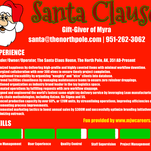 Santa's Resume