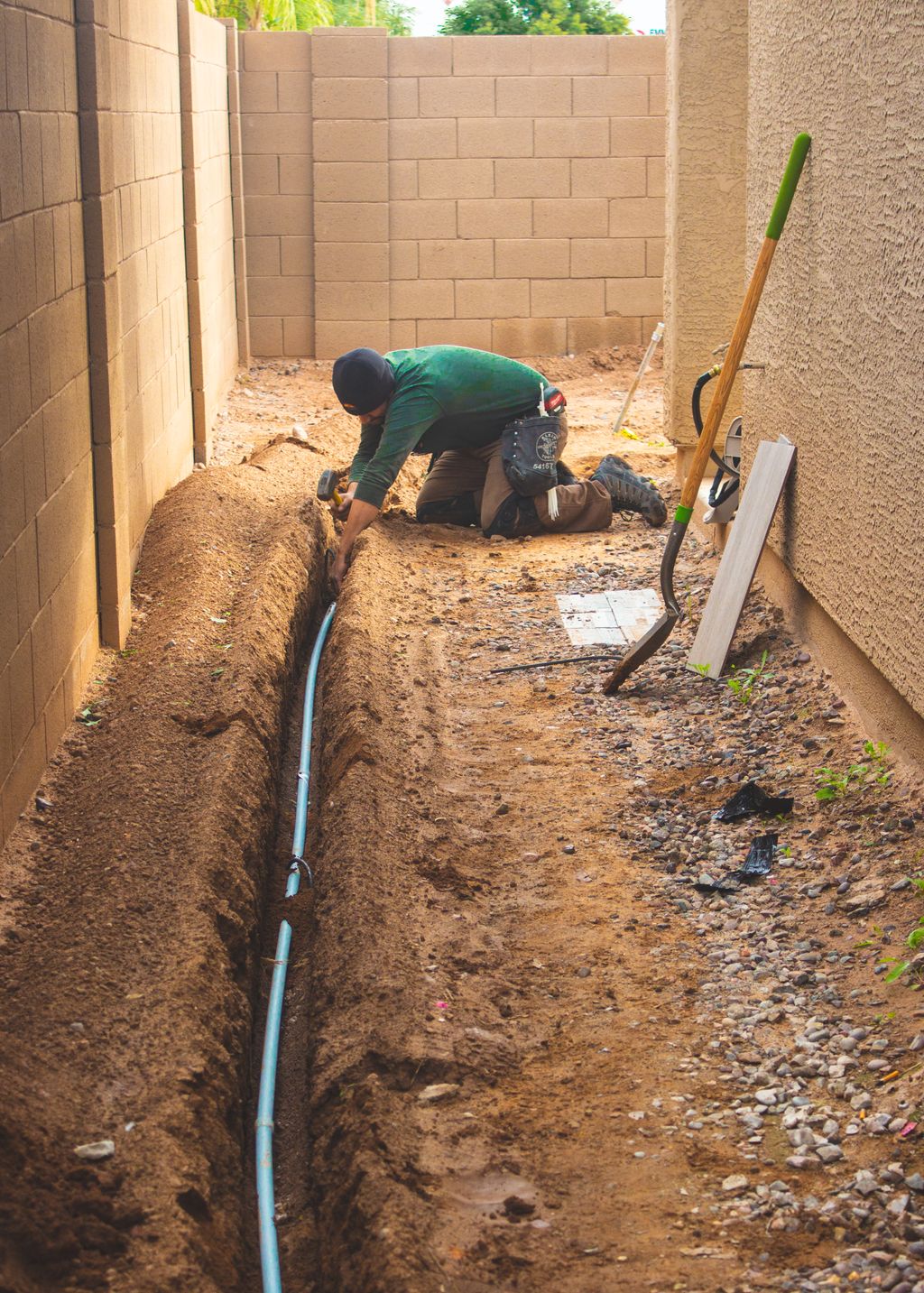 Underground Race-way for Electric Smoker