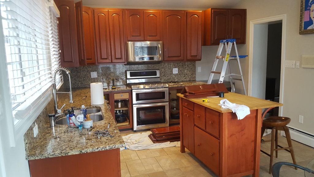 Alexandria, VA project. Kitchen cabinets before pa