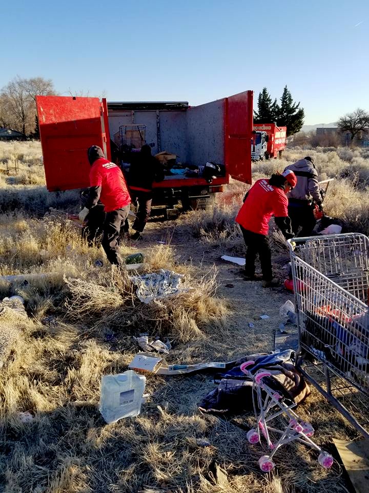 Illegal camping site clean-up