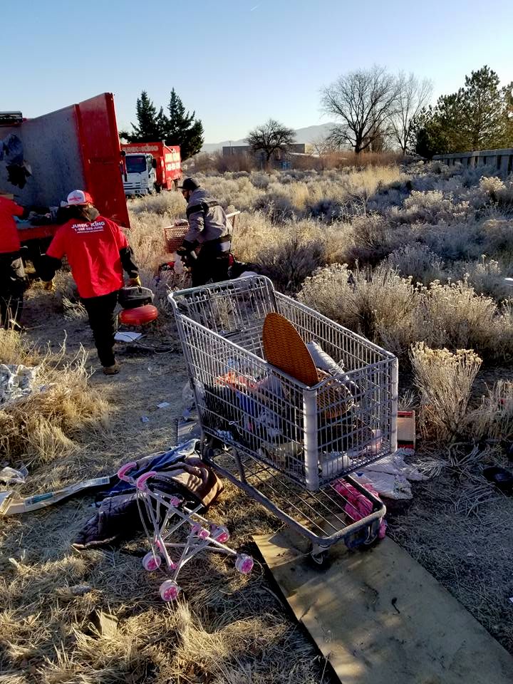 Illegal camping site clean-up