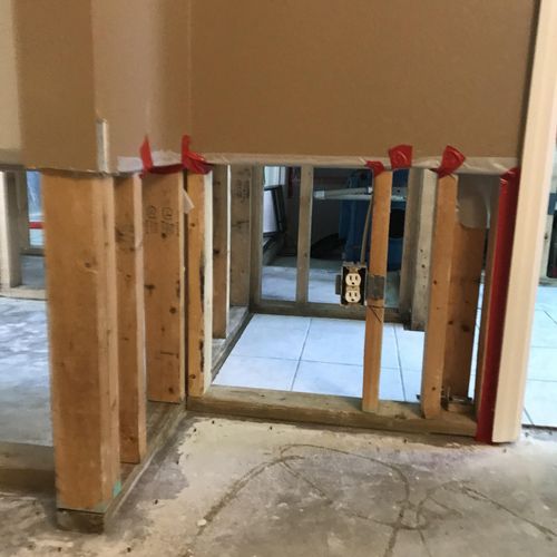 Multiple walls in multiple rooms removed due to sh