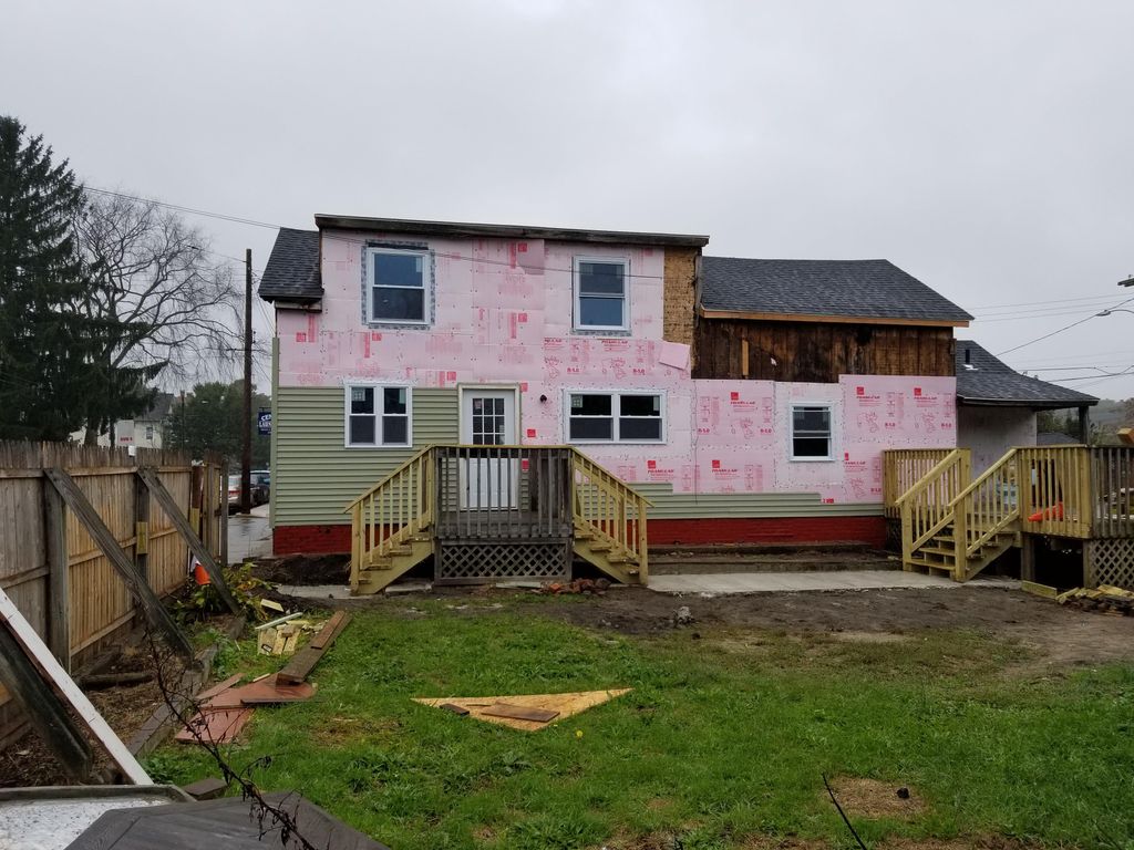 347 Central Ave Exterior During Renovation
