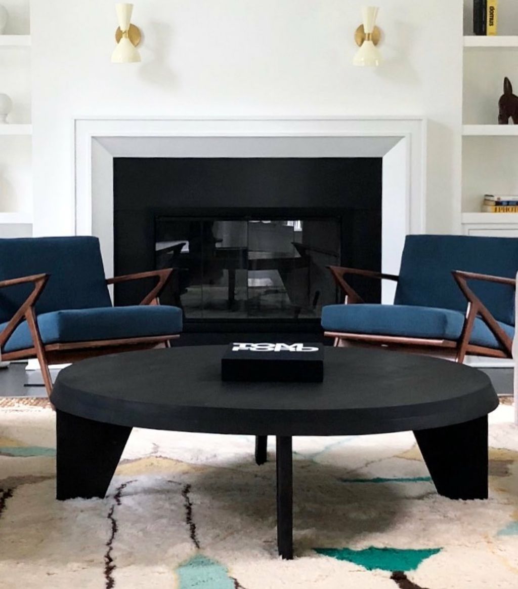 Oxidized Walnut coffee table and walnut chairs 