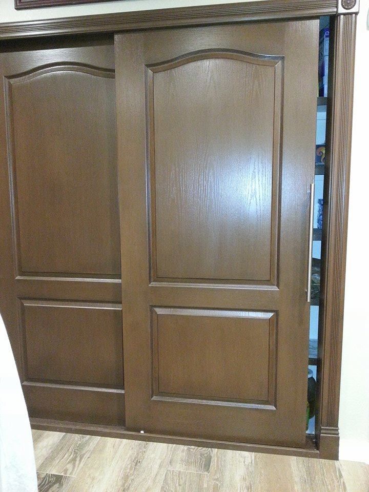 Pantry door stained