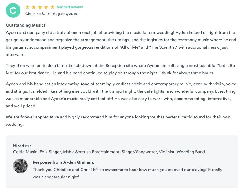 Wedding band review