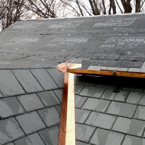 New Slate and Copper Roof Installation, Corinth