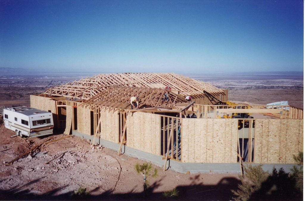 Custom home construction - Framing.