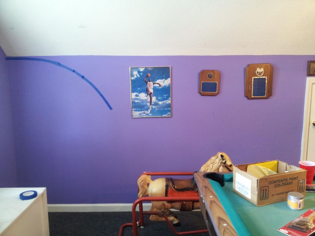 Step 1 of a character mural I painted in the playr