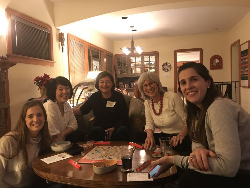 ESL Group playing Scrabble
