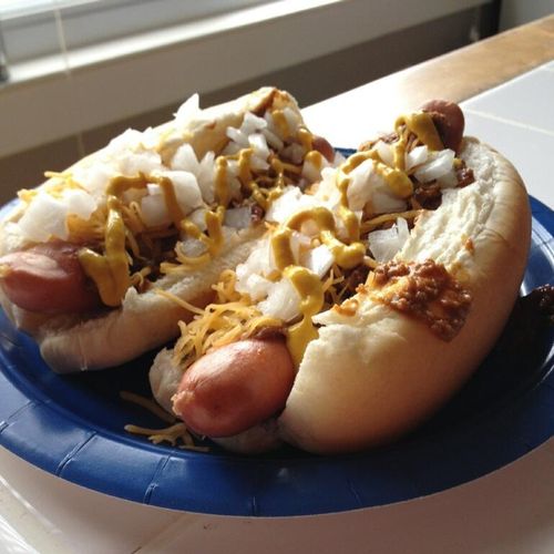 Our world famous All City coney dogs