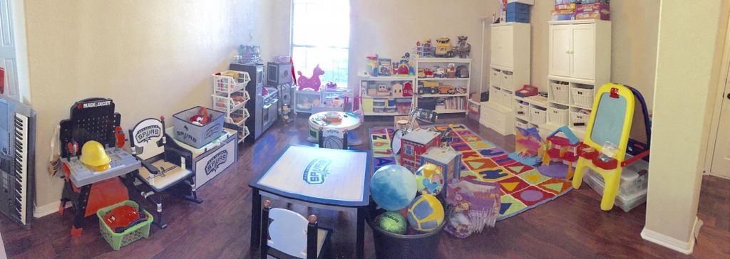 After playroom unpack/organization
