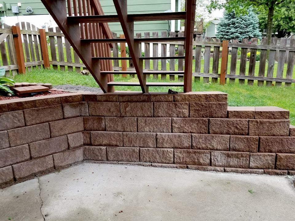 retaining wall with a tricky angle