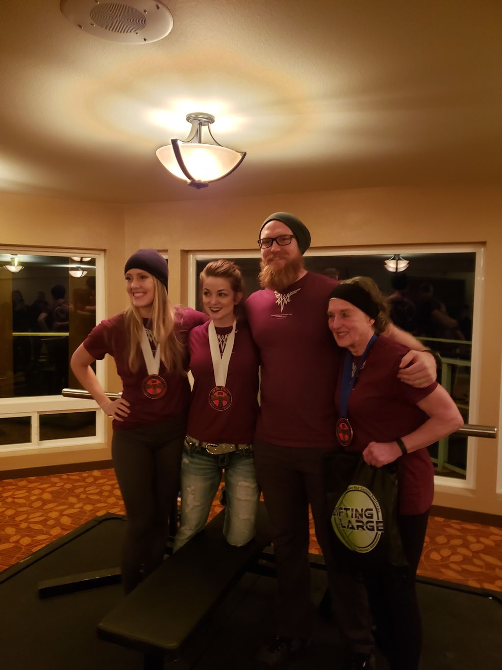 Powerlifting Female Team after breaking National R