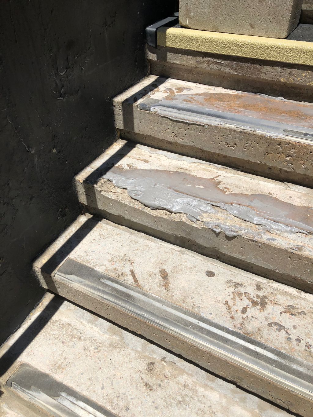 Poor Concrete Stairs with Epoxy Filler /Adhesive