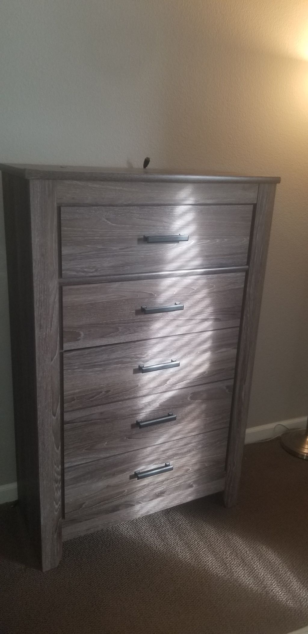 dresser before being paded. 