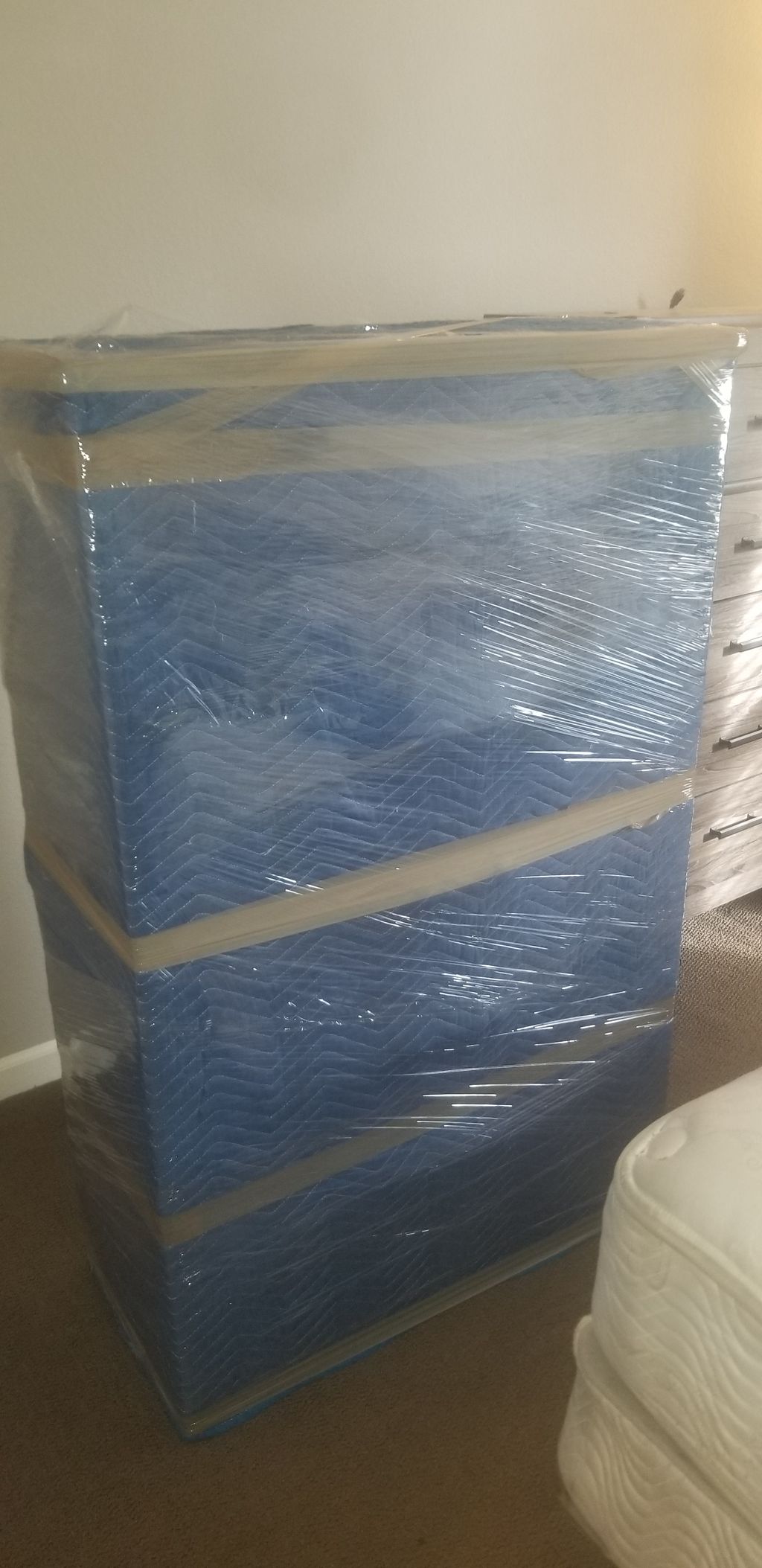 dresser after being padded. 