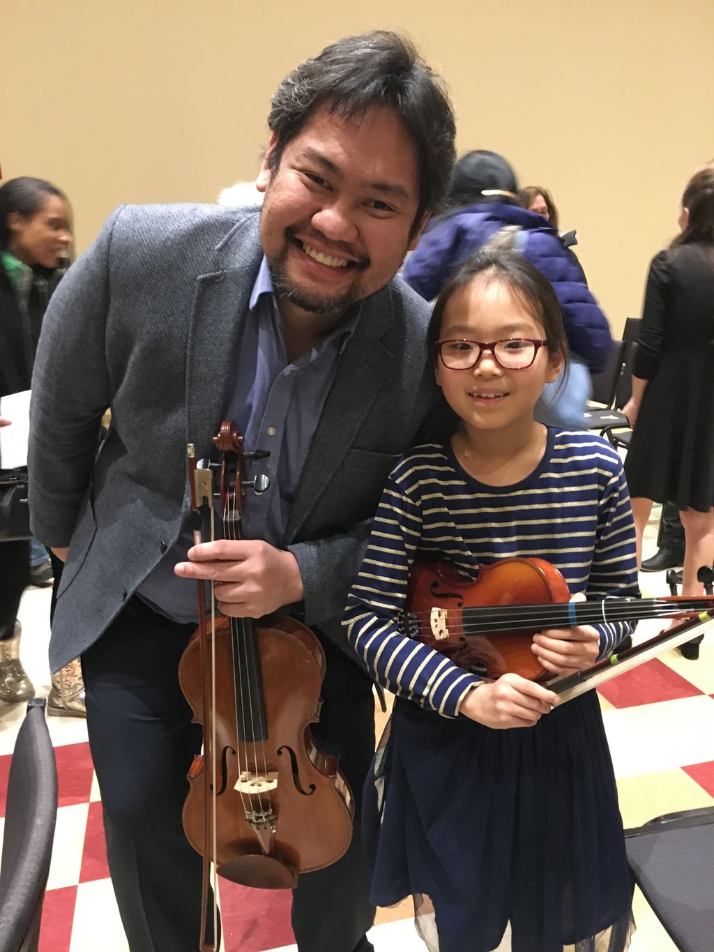 Post-recital with Cayla