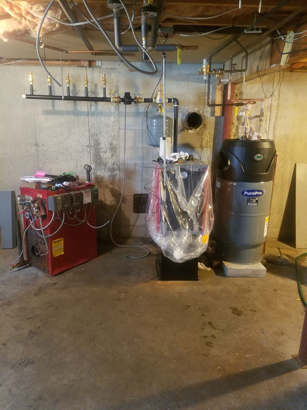 Installation - oil fired boiler