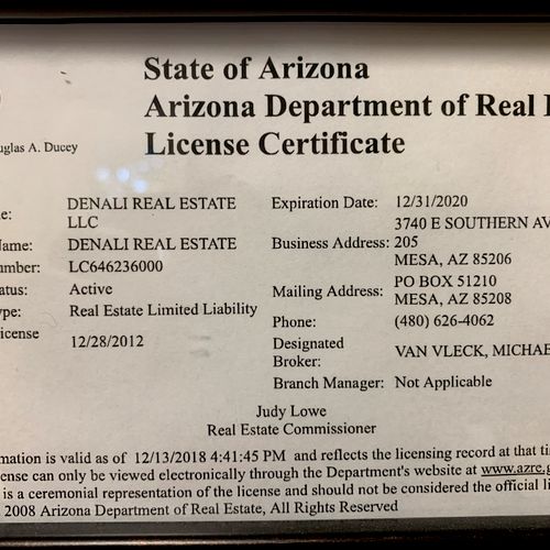 Denali Real Estate Llc Mesa Az