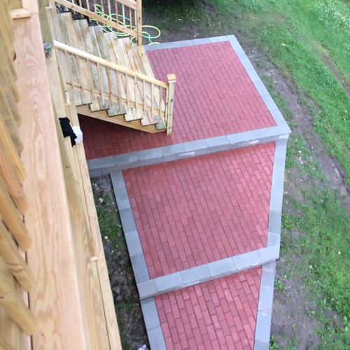 Paver walkway and stairs