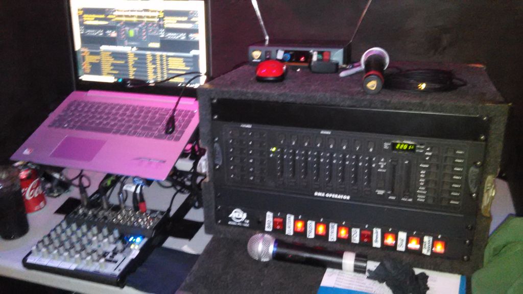 Picture showing Audio and lighting setup