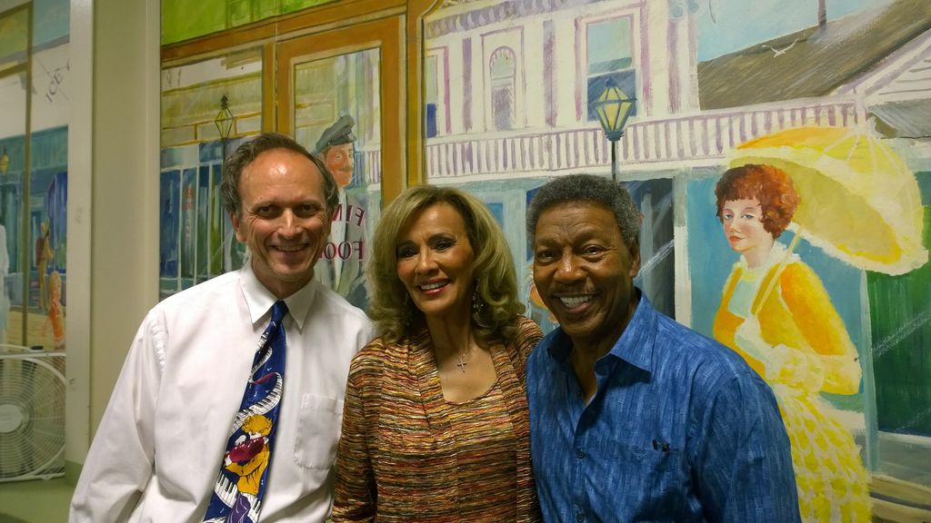 Backstage after doing a concert with the 5th Dimen