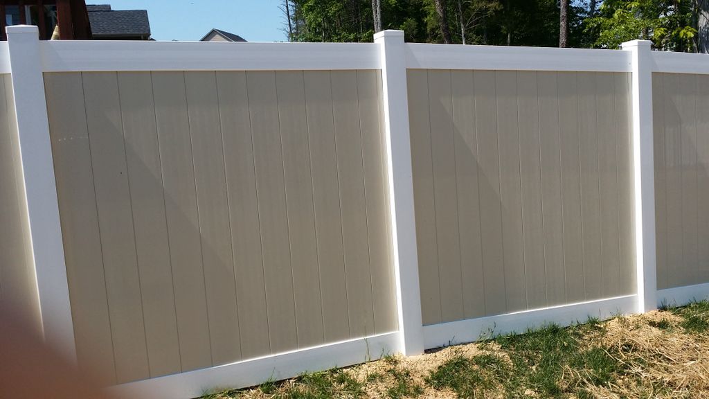 2 Tone Privacy Vinyl Fence
