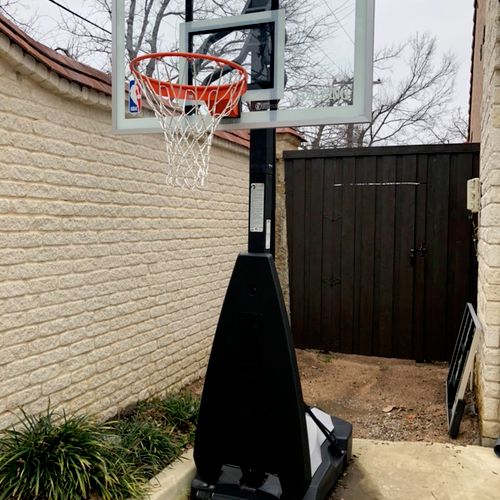 Spalding 54” Glass Portable Basketball Hoop
