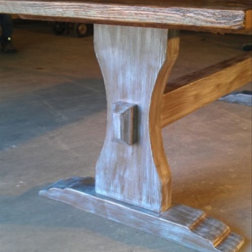 Farm table made from reclaimed oak 2
