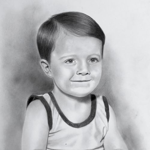 "Child portrait"  charcoal on paper  9 x 12"