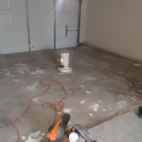 Garage floor preperation