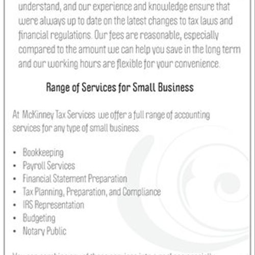Our Small Business Services